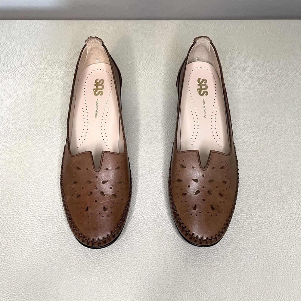 SAS Sonyo Comfort Slip On Low Heel Leather Pump